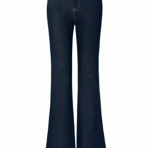 Low-Rise Raw Color Straight-Leg Flared Jeans - 90s Vintage Inspired Denim for Effortless Style