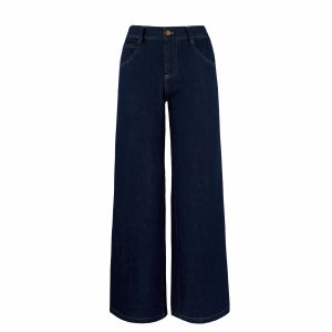 Low-Rise Vintage Loose Wide-Leg Jeans for Women - 90s Inspired Denim Trousers
