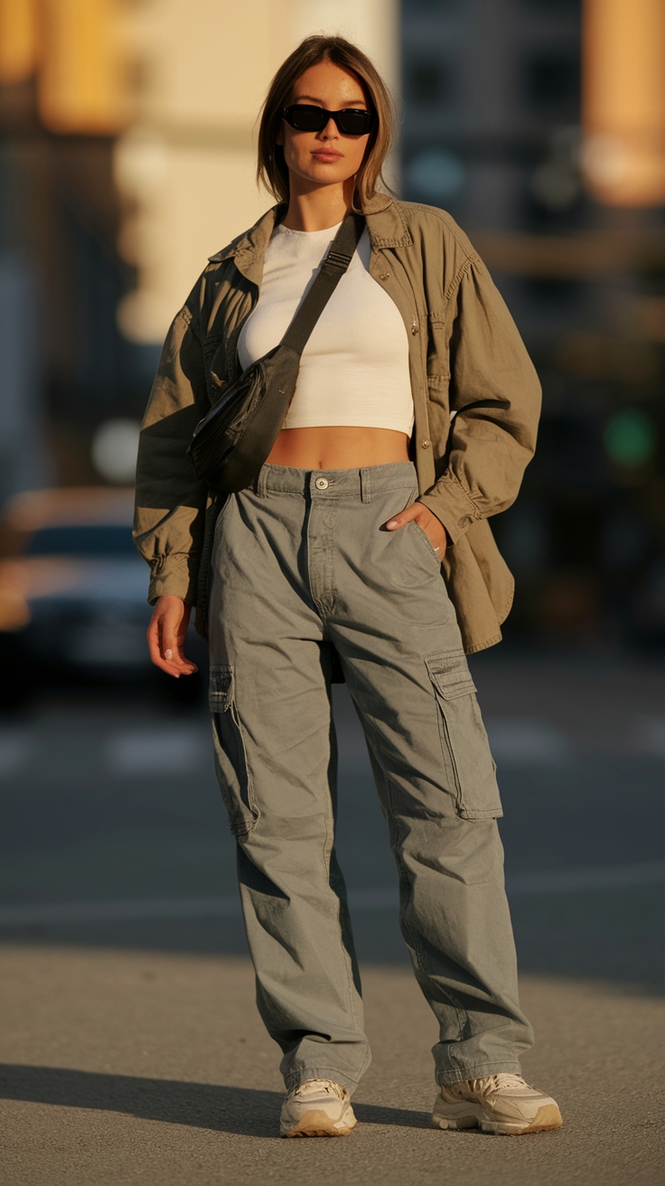 Low Rise Cargo Pants Outfit: How to Style Them Right outfit idea