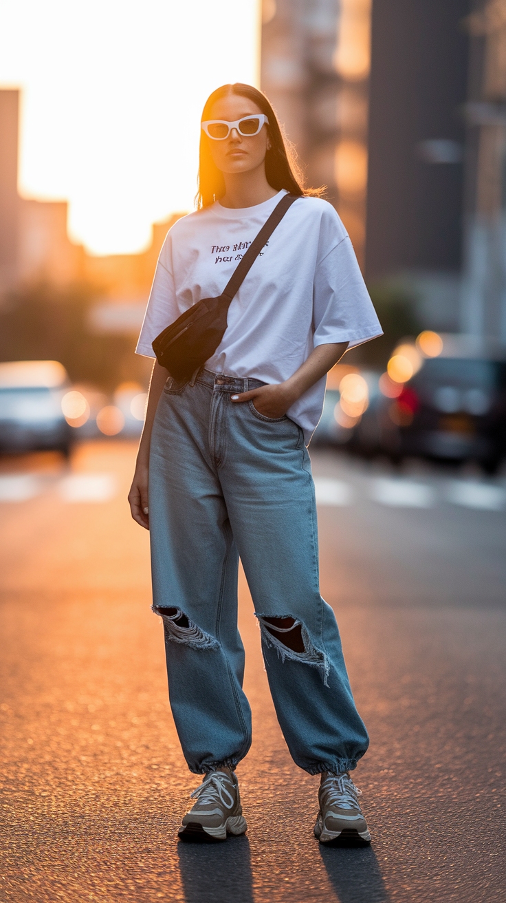 How to Style Lowrise Baggy Jeans Like a Pro outfit idea