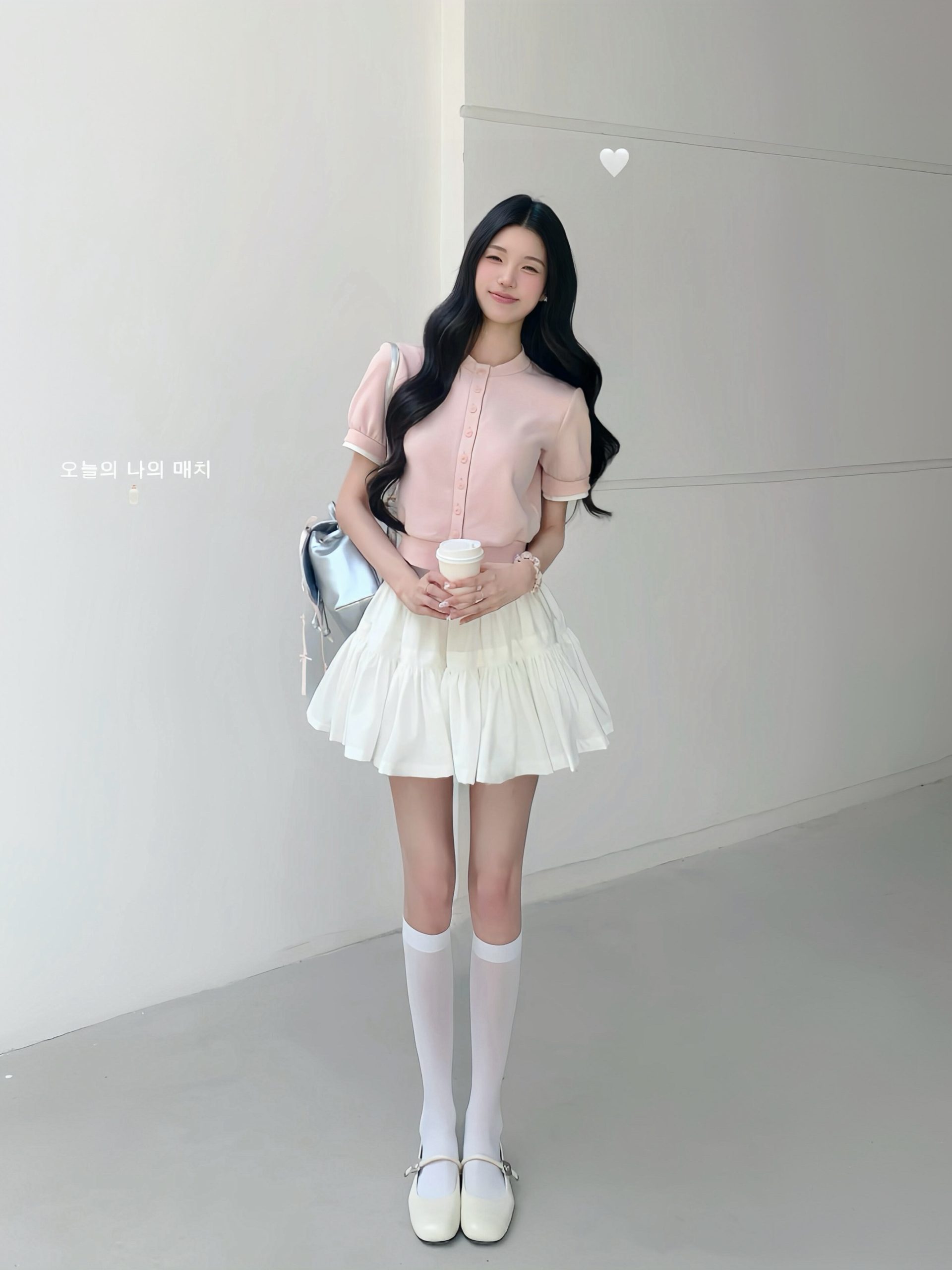 Luxury Thousand Gold Slimming Waist Contrast Color Fake Two-Piece Short Sleeve Cardigan Jacket with Puff Skirt for Women Luxury Thousand Gold Slimming Waist Contrast Color Fake Two-Piece Short Sleeve Cardigan Jacket with Puff Skirt for Women