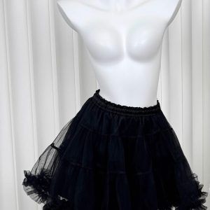 Luxury Thousand Gold Slimming Waist Contrast Color Fake Two-Piece Short Sleeve Cardigan Jacket with Puff Skirt for Women