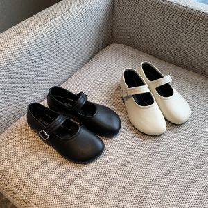 Mary Jane Flats for Women - 2025 Spring Style, Lambskin, One-Strap Buckle, Soft Sole, Shallow Mouth, Chic Flat Shoes