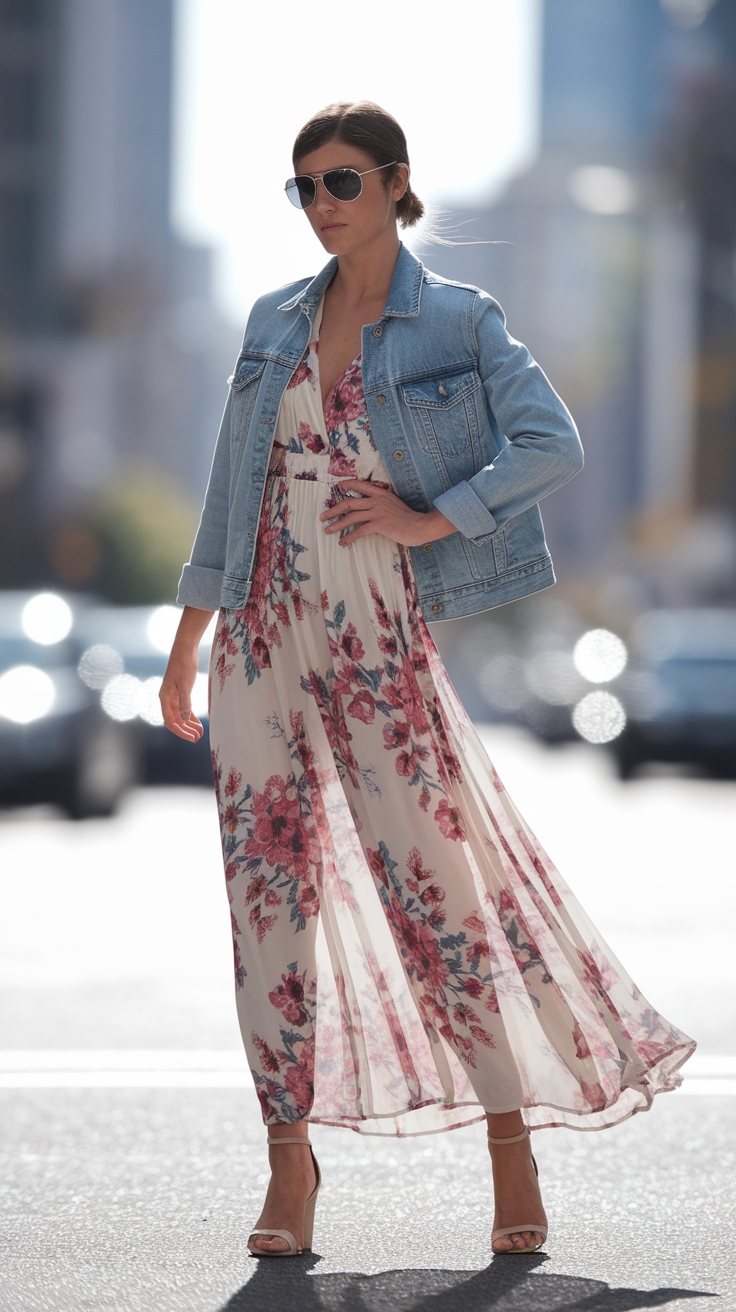 Maxi Dress with Jacket Outfit: Layer Up for Cooler Evenings outfit idea