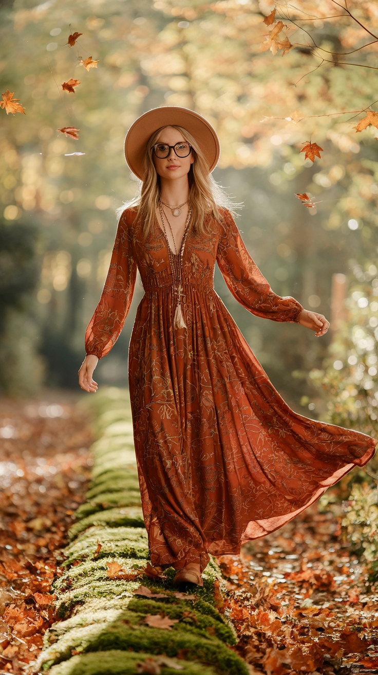 Maxi Dresses Fall: Perfect for Layering and Comfort outfit idea