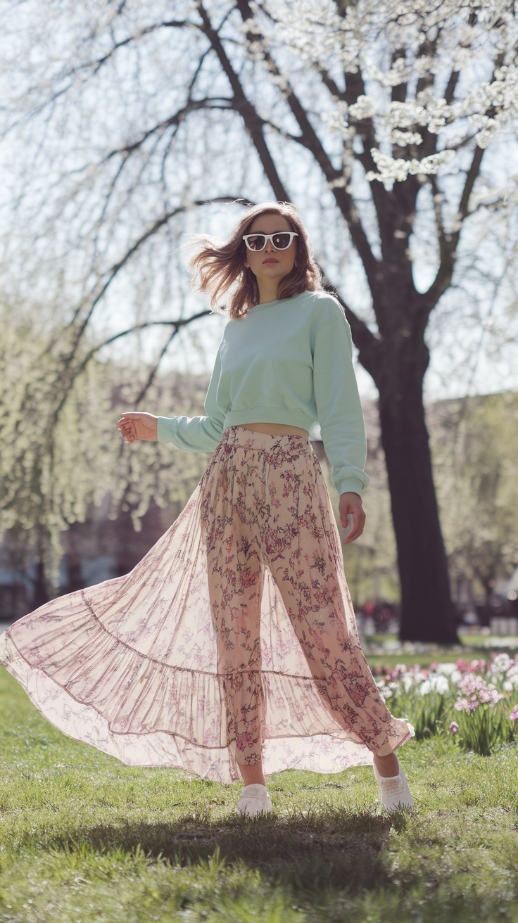 Flattering Maxi Skirt Outfit Spring Ideas to Try outfit idea