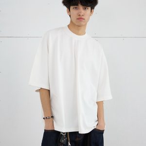 Men's 275g Heavyweight Pure Cotton Seamless Basic Short Sleeve T-Shirt - Loose Fit Spring/Summer Essential