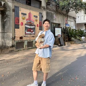 Men's and Women's American Retro Khaki Multi-Pocket Work Shorts - Loose Casual Straight-Leg Five-Point Summer Shorts