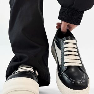 Men's and Women's Clean Fit Inverted Triangle Board Shoes - Trendy Casual Derby Sneakers, Minimalist Style for Couples