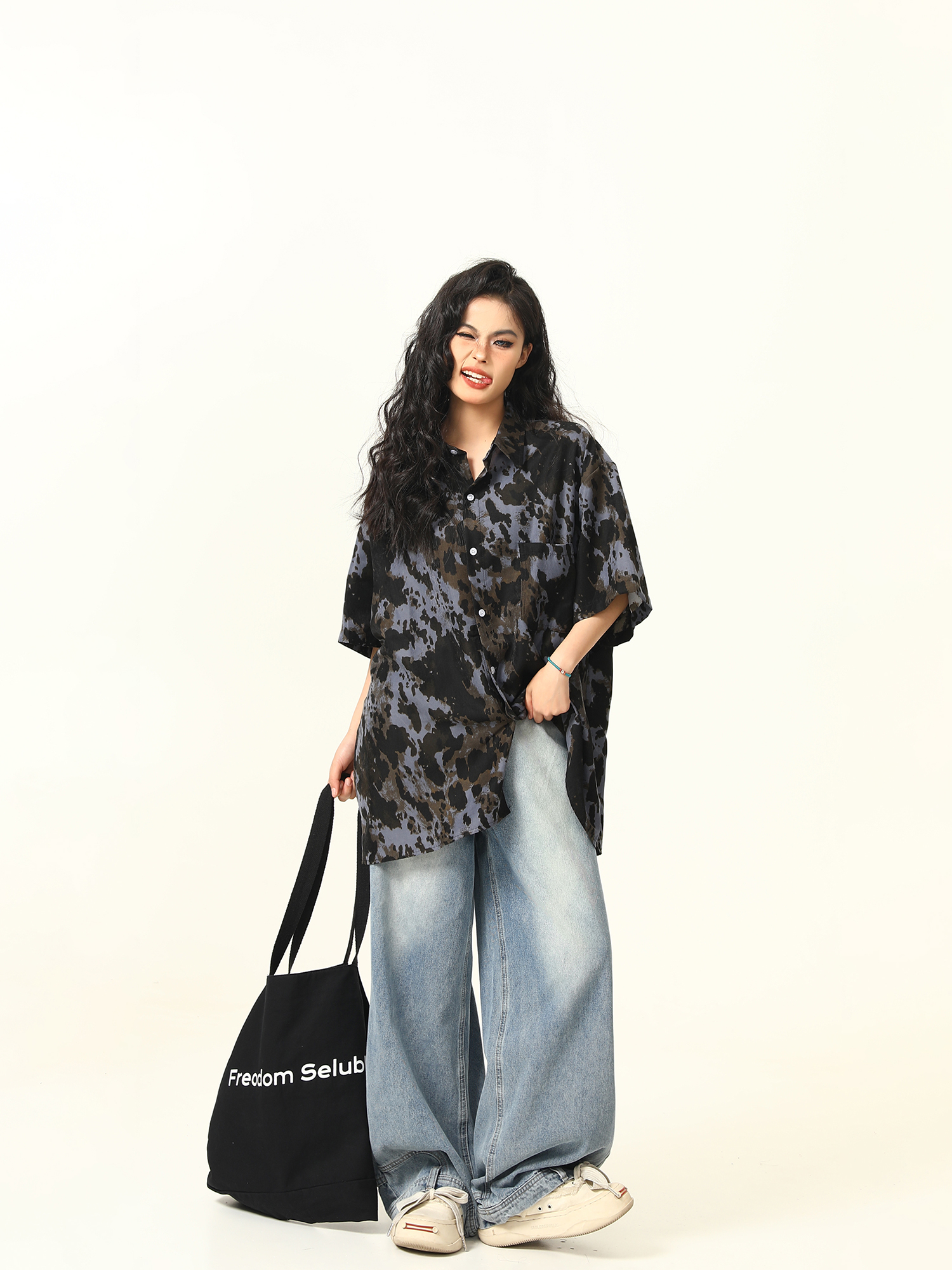 Men's and Women's Irregular Tie-Dye Short Sleeve Shirt - Loose American Street Style Summer Trendy Top Men's and Women's Irregular Tie-Dye Short Sleeve Shirt - Loose American Street Style Summer Trendy Top