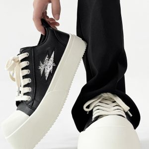 Men's and Women's Lightning Derby Shoes - Genuine Leather Casual Sneakers with Milk Flavor Sole - Stylish Commuter Footwear for Couples