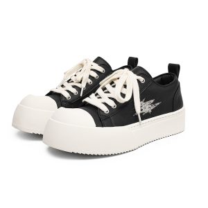 Men's and Women's Lightning Derby Shoes - Genuine Leather Casual Sneakers with Milk Flavor Sole - Stylish Commuter Footwear for Couples