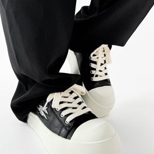 Men's and Women's Lightning Derby Shoes - Genuine Leather Casual Sneakers with Milk Flavor Sole - Stylish Commuter Footwear for Couples