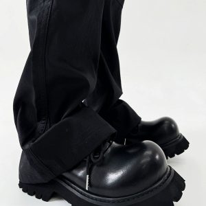 Men's and Women's Paris Mickey Big Head Derby Shoes - Pointed Thick-Soled Height-Increasing Genuine Leather Commuter Style