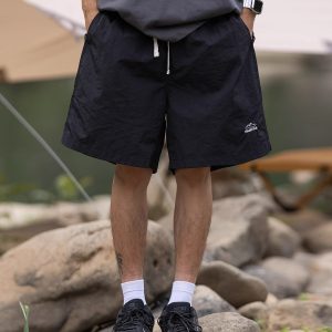 Men's and Women's Summer Outdoor Quick-Dry Breathable Sports Shorts - Solid Color Loose Fit Lightweight Beach Five-Point Pants