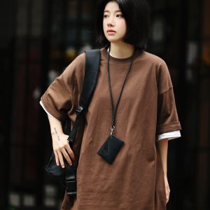 Men's Basic Cotton Undershirt - Loose Fit Short Sleeve, Round Neck, Non-Deformable, Zero Shrinkage, 230g Fabric