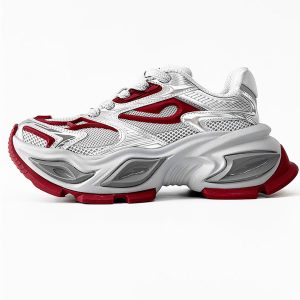 Men's Black Thick-Soled Warrior Dad Shoes - Height-Increasing Heterochromatic Cat-Eye Design, High Street Fashion, Trendy Couple Style