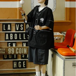 Men's Casual Loose Fit Shorts with Multiple Pockets, Straight-Leg Summer Sports Five-Point Pants, Trendy Streetwear