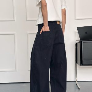 Men's Curved Blade Wide-Leg Pants - Trendy Casual Trousers, American Street Style, Versatile Baagy Design