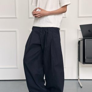 Men's Curved Blade Wide-Leg Pants - Trendy Casual Trousers, American Street Style, Versatile Baagy Design