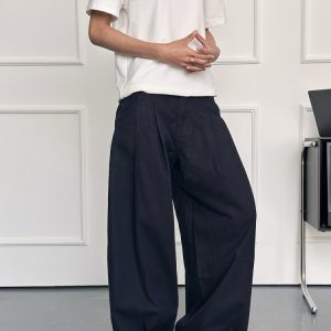Men's Curved Blade Wide-Leg Pants - Trendy Casual Trousers, American Street Style, Versatile Baagy Design