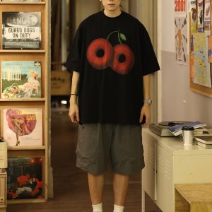 Men's Elastic Waist Shorts, Japanese Style Loose Casual Straight Pants, Summer 2023 Trend, Comfortable Fashion for Everyday Wear