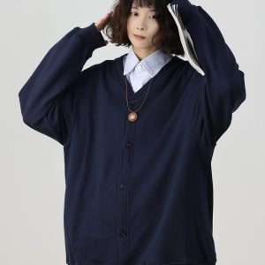 Men's Japanese Retro Casual Two-Piece Sweater Set, Spring Autumn Knitted Shirt, Lazy Style, National Trend, Y2K Fashion