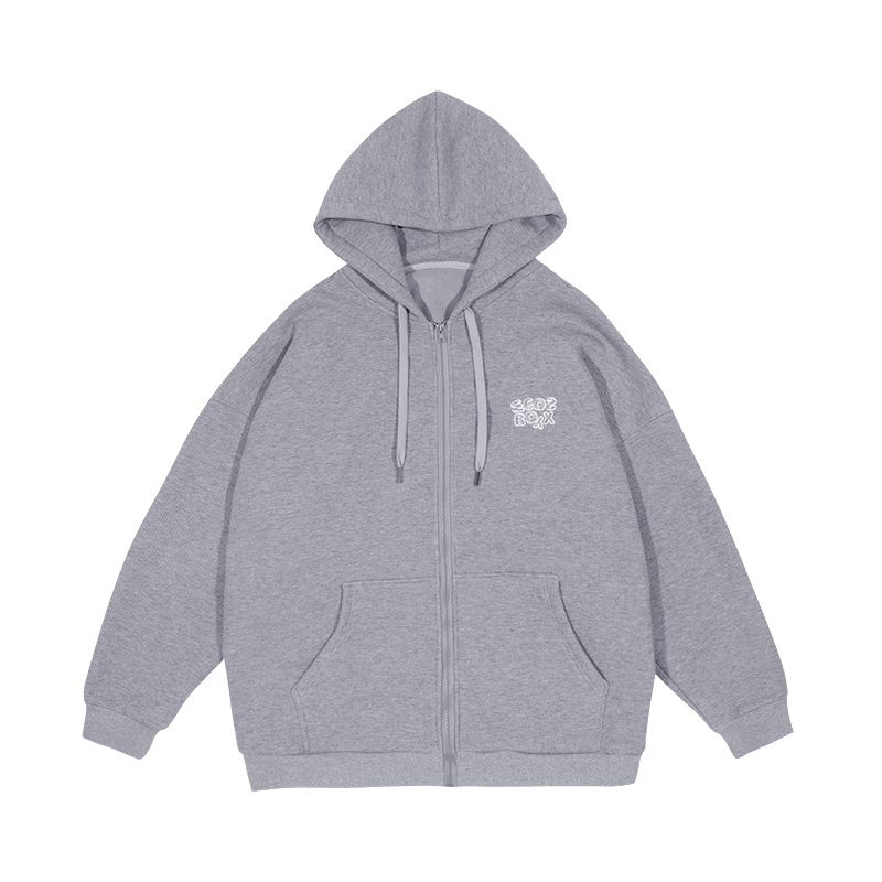 Men's Japanese-Style Fleece-Lined Hooded Sweatshirt, Loose Fit Solid Color Jacket for Autumn and Winter, Versatile City Style