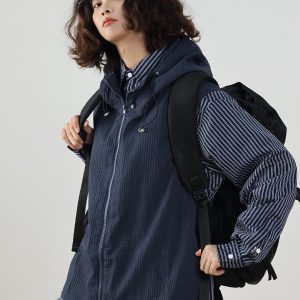 Men's Japanese Style Thin Hooded Vest - Versatile Outdoor Work Jacket for Couples, Trendy Fashion Essential