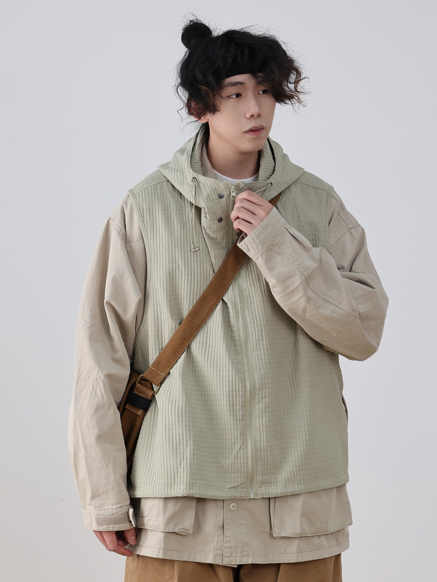 Men's Japanese Style Thin Hooded Vest - Versatile Outdoor Work Jacket for Couples, Trendy Fashion Essential Men's Japanese Style Thin Hooded Vest - Versatile Outdoor Work Jacket for Couples, Trendy Fashion Essential