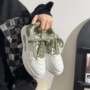Men's Korean Style Casual Sports Shoes - Versatile Soft-Soled White Sneakers for Spring - Trendy Niche Footwear