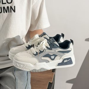 Men's Lightweight Breathable Mesh Sneakers, Korean Style Casual Summer Shoes, Trendy Versatile Design