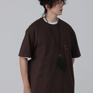 Men's Loose Round Neck Short-Sleeve T-Shirt with 'Sunset in the West' Outdoor Element Print - Casual Couple Top, Y2K Style