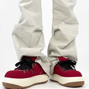 Men's Niche Puff Sneakers - American Retro Thick-Soled Shoes, Ugly-Cute Big-Head Design, Trendy Height-Increasing Footwear