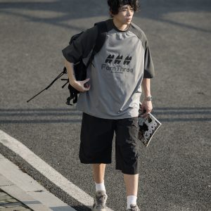 Men's Outdoor Functional Windbreaker Shorts, Quick-Drying Loose Seven-Point Pants with Large Pockets for Active Adventures