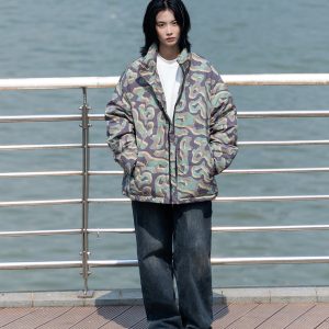 Men's Retro Gradient Washed Denim Pants - Loose Straight Wide-Leg Trousers for Autumn - American Streetwear Style