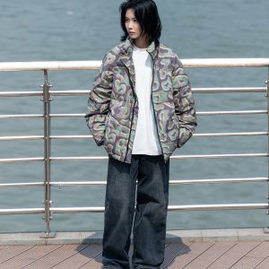 Men's Retro Gradient Washed Denim Pants - Loose Straight Wide-Leg Trousers for Autumn - American Streetwear Style