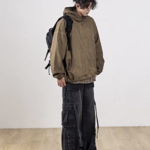 Men's Retro Patchwork Cargo Jeans with 3D Pockets - Loose Fit Commuting Casual Long Pants, Perfect for Y2K Style