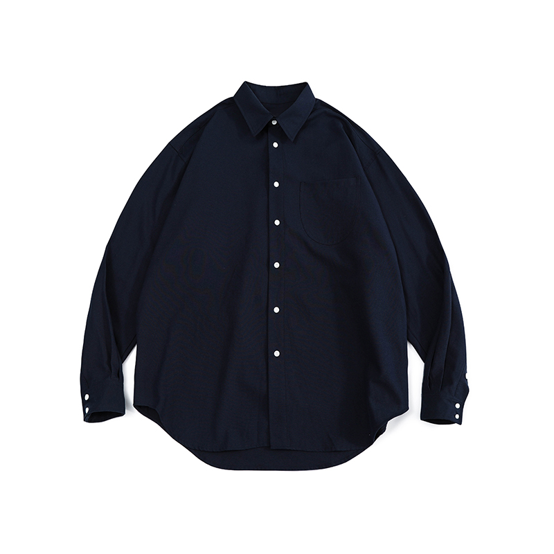 Men's Spring Japanese Retro Loose Shirt - Draped Solid Color Casual Fashion Top