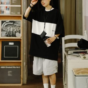 Men's Stylish Loose White Sports Shorts - Trendy City Boy Casual Five-Point Pants for Work & Play