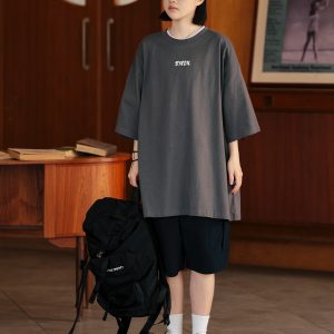 Men's Summer Loose Minimalist Straight-Leg Work Shorts, Slightly Stretchy, Wrinkle-Free Japanese Style Five-Point Shorts