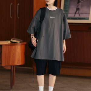 Men's Summer Loose Minimalist Straight-Leg Work Shorts, Slightly Stretchy, Wrinkle-Free Japanese Style Five-Point Shorts