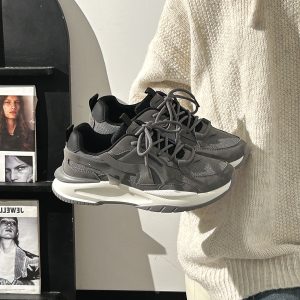 Men's Summer Mesh Dad Shoes - Versatile Soft Sole Breathable American Retro Sports Casual Footwear