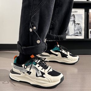 Men's Summer Mesh Dad Shoes - Versatile Soft Sole Breathable American Retro Sports Casual Footwear