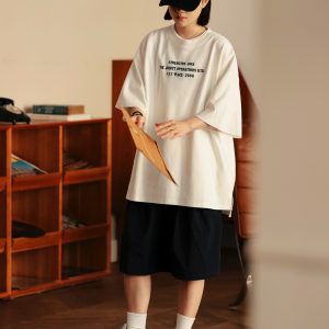 Men's Summer Solid Color Minimalist Loose Shorts - Casual Trendy Five-Point Work Pants for a Stylish Look