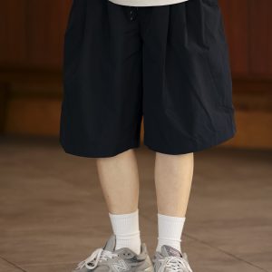 Men's Summer Solid Color Minimalist Loose Shorts - Casual Trendy Five-Point Work Pants for a Stylish Look