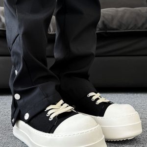 Men's Thick-Soled Canvas Shoes, High Street Sports Platform Derby Sneakers, Commuting Style for Couples, Height-Increasing Design