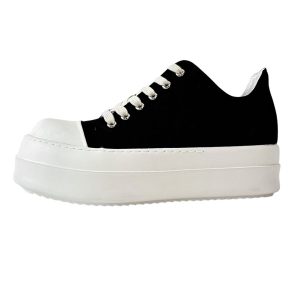 Men's Thick-Soled Canvas Shoes, High Street Sports Platform Derby Sneakers, Commuting Style for Couples, Height-Increasing Design