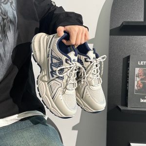 Men's Thick-Soled Dad Shoes - Retro Mesh Breathable Sports Casual Footwear for Summer, Versatile Y2K INS Trend