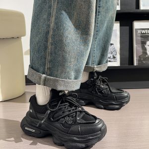Men's Thick-Soled Dad Shoes - Retro Mesh Breathable Sports Casual Footwear for Summer, Versatile Y2K INS Trend